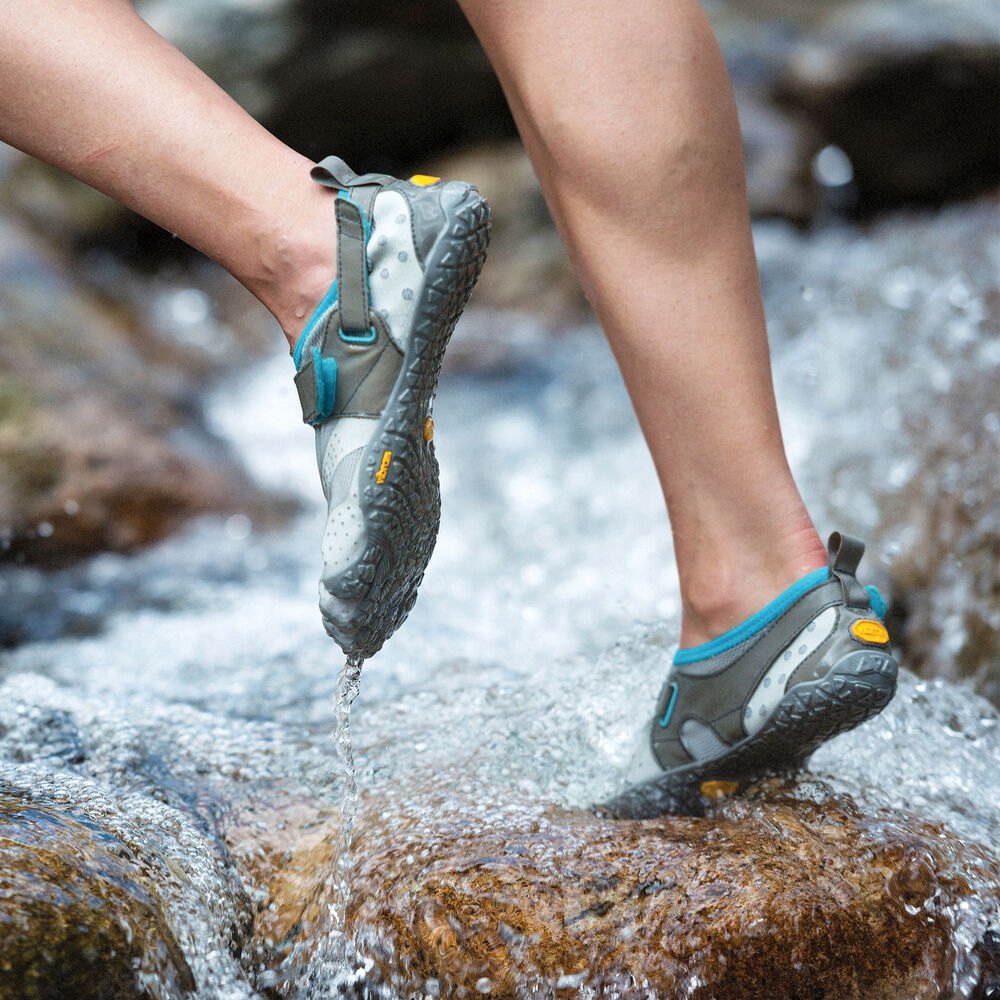 Vibram Five Fingers Womens Water Shoes - Grey/Blue - V-Aqua - 30495-GYDS